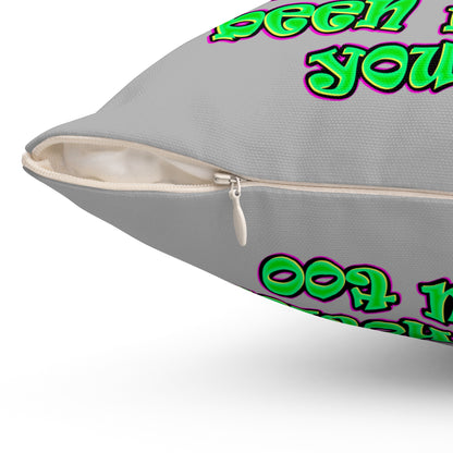 noticed you noticing - Spun Polyester Square Pillow - (light grey)