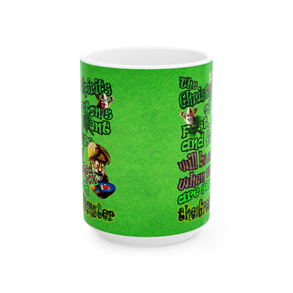 christmas spirits of boston - White Mug (green turf)