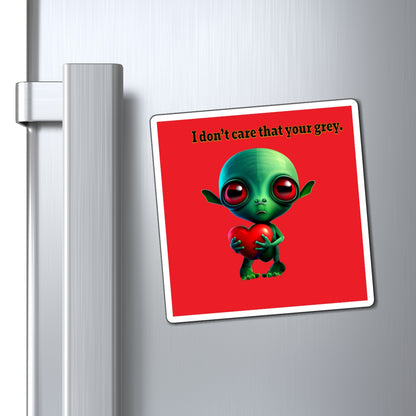 I don't care that your grey - Magnets - (red)