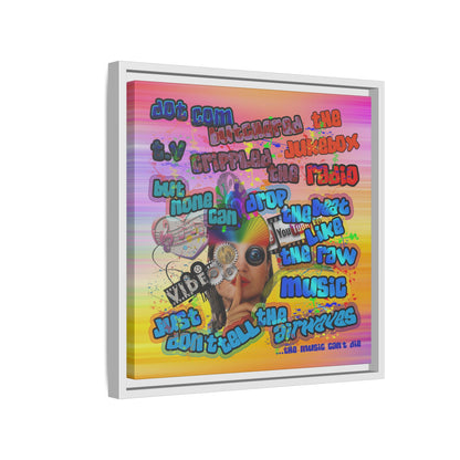 drop the beat - framed canvas art (color blur)