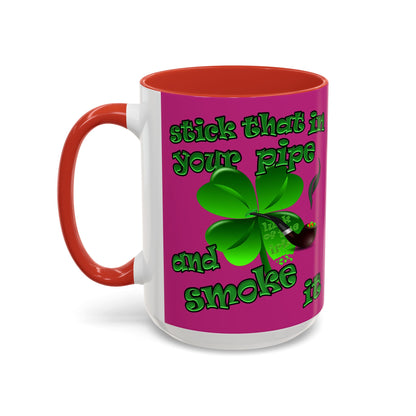 celtics logo - Accent Mug (pink)