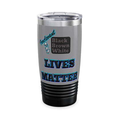 irrelevant - Ringneck Tumbler, 20oz (grey)