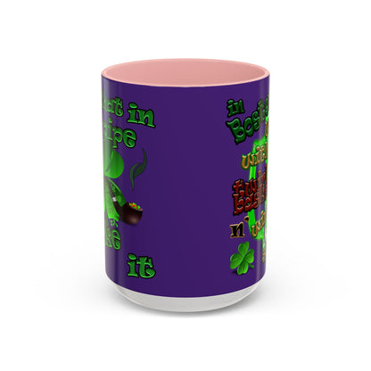 celtics logo - Accent Mug (purple)