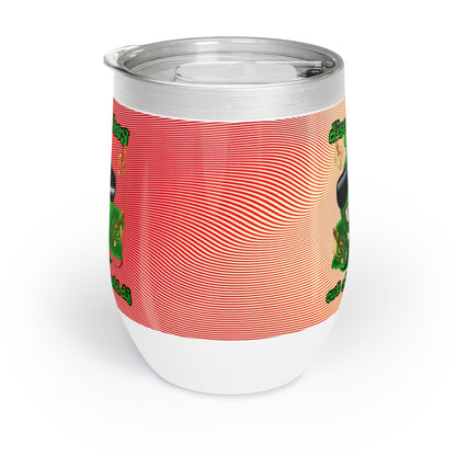 disc jockey - Chill Wine Tumbler (yellow-orange wave)