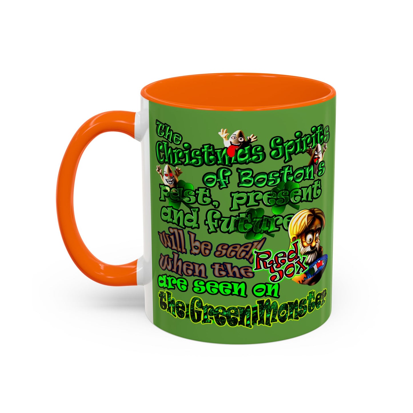 christmas spirits of boston - Accent Mug (green)
