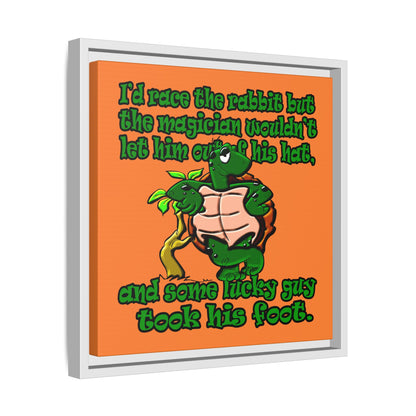 turtle race - framed canvas art (crusta)