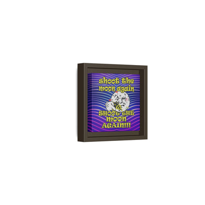 shoot the moon again - framed canvas art (purple wave)