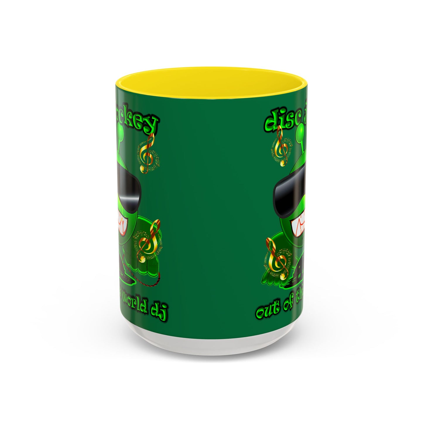 disc jockey - Accent Mug (dark green)