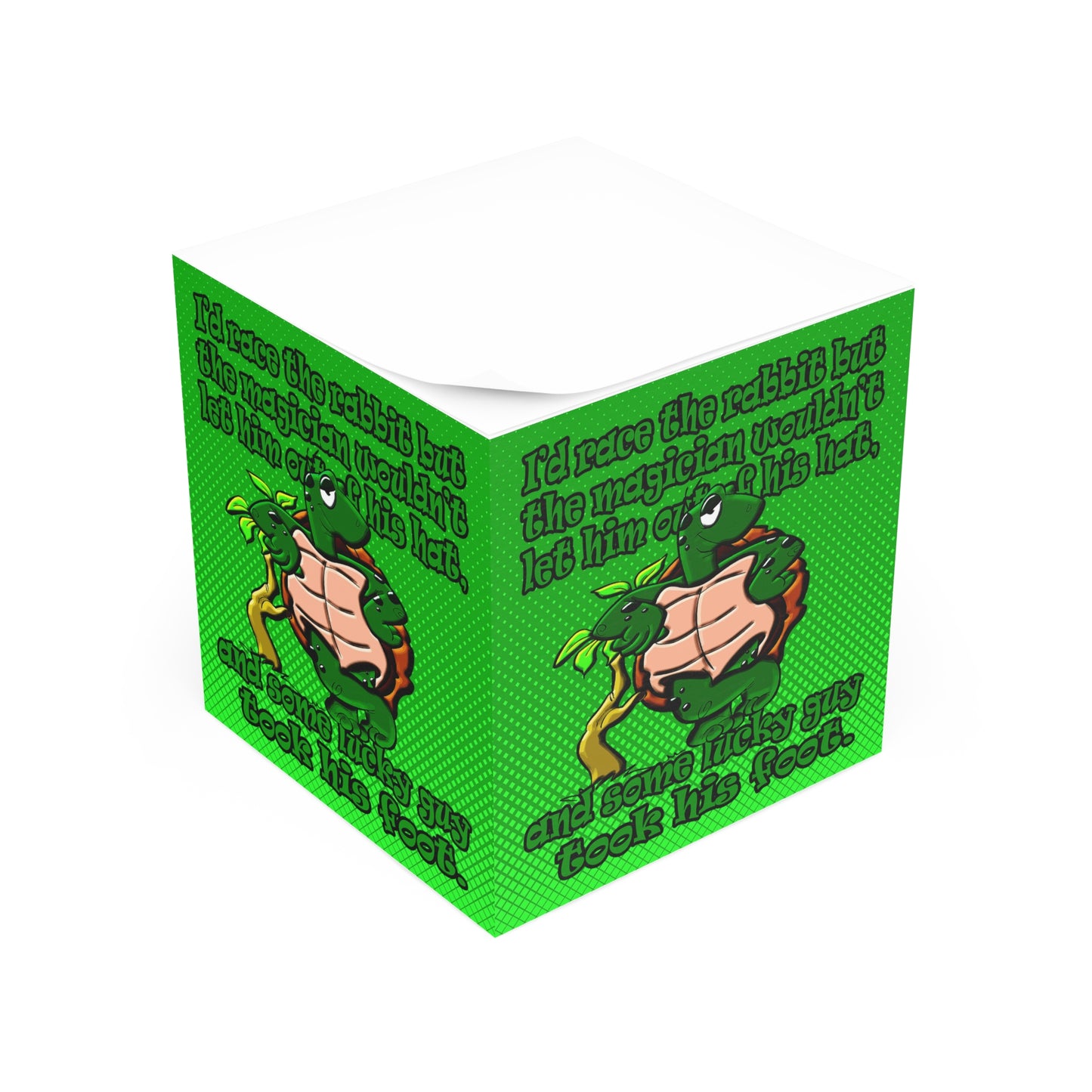 turtle race - note cube (logo green)