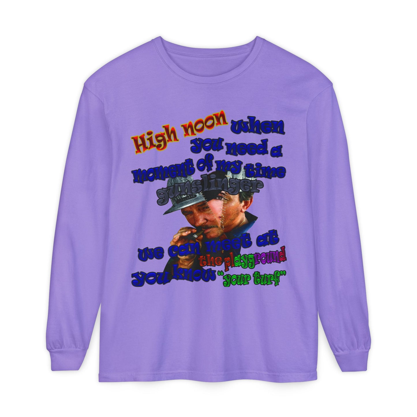 high noon - Unisex Garment-dyed Long Sleeve T-Shirt