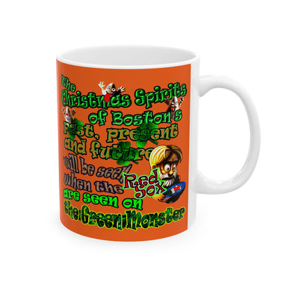 christmas spirits of boston - White Mug (orange)