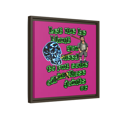 og - framed canvas art (pink)