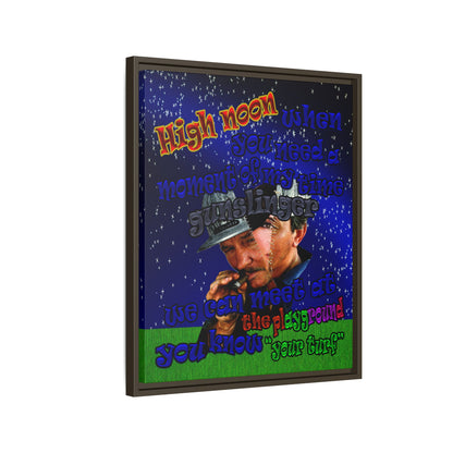 high noon - framed canvas art ('snoops' background)