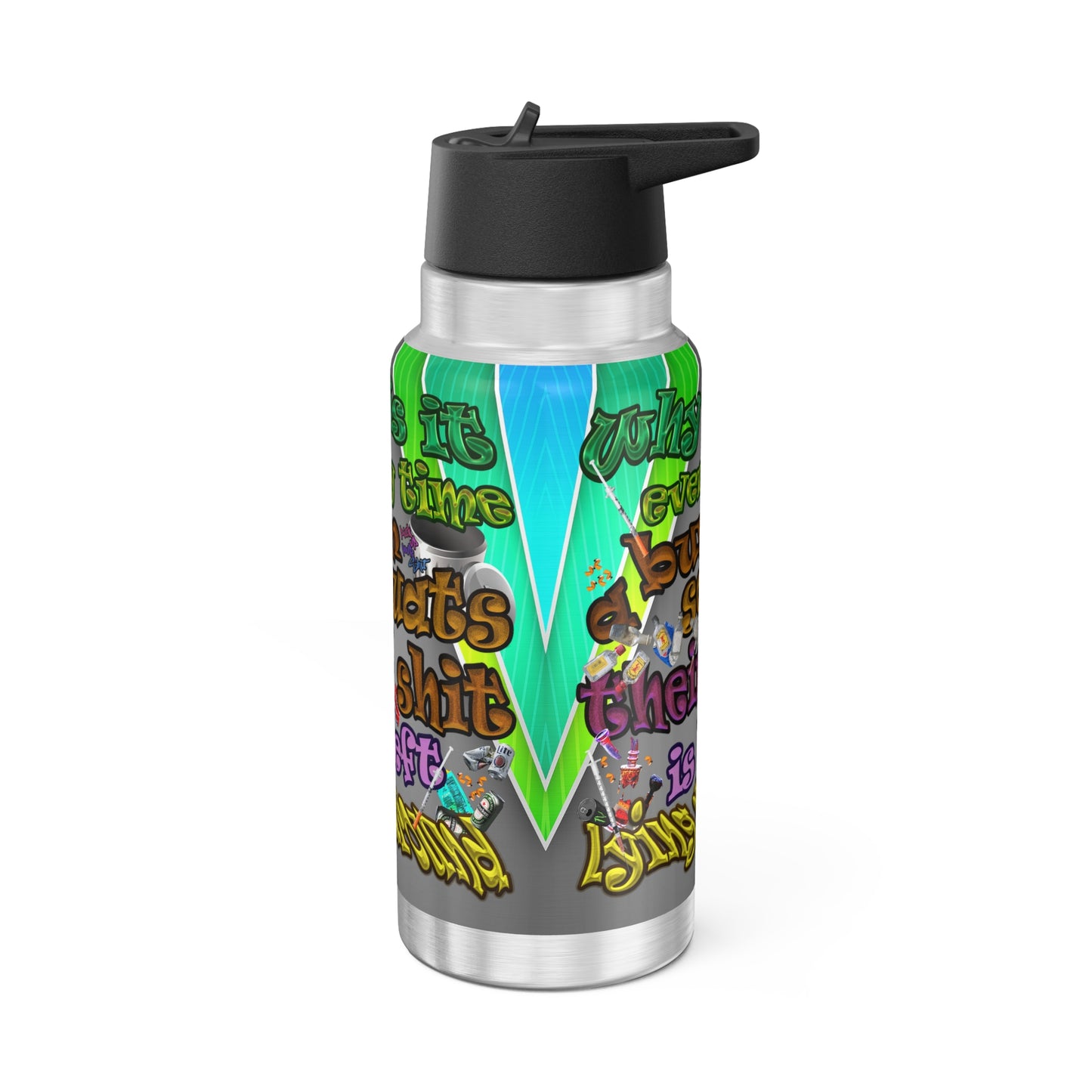 the bum's shit - Gator Tumbler, 32oz (rainbow split)