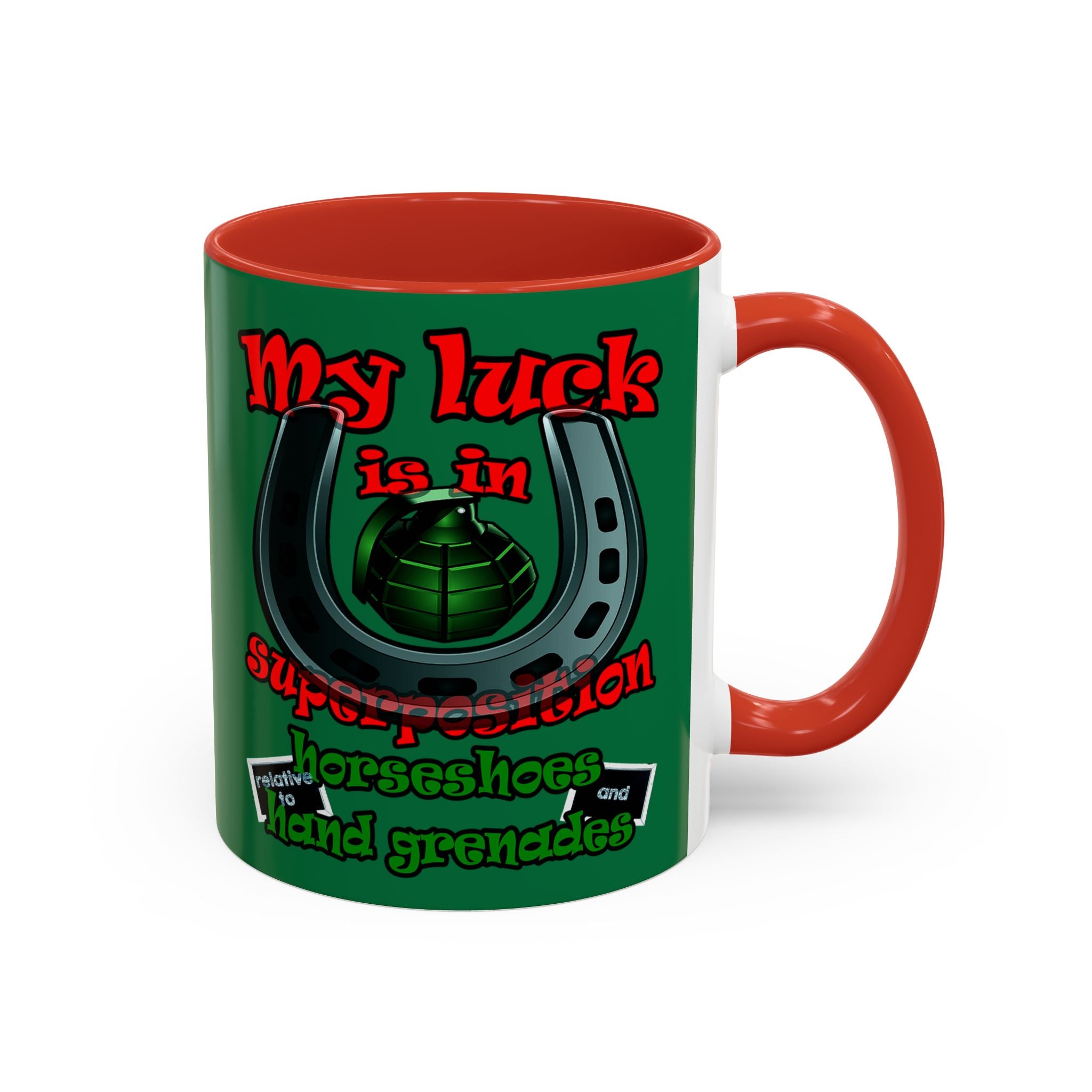 my luck - Accent Mug (dark green)