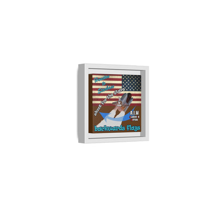 shoot for the stars - framed canvas art (brown)