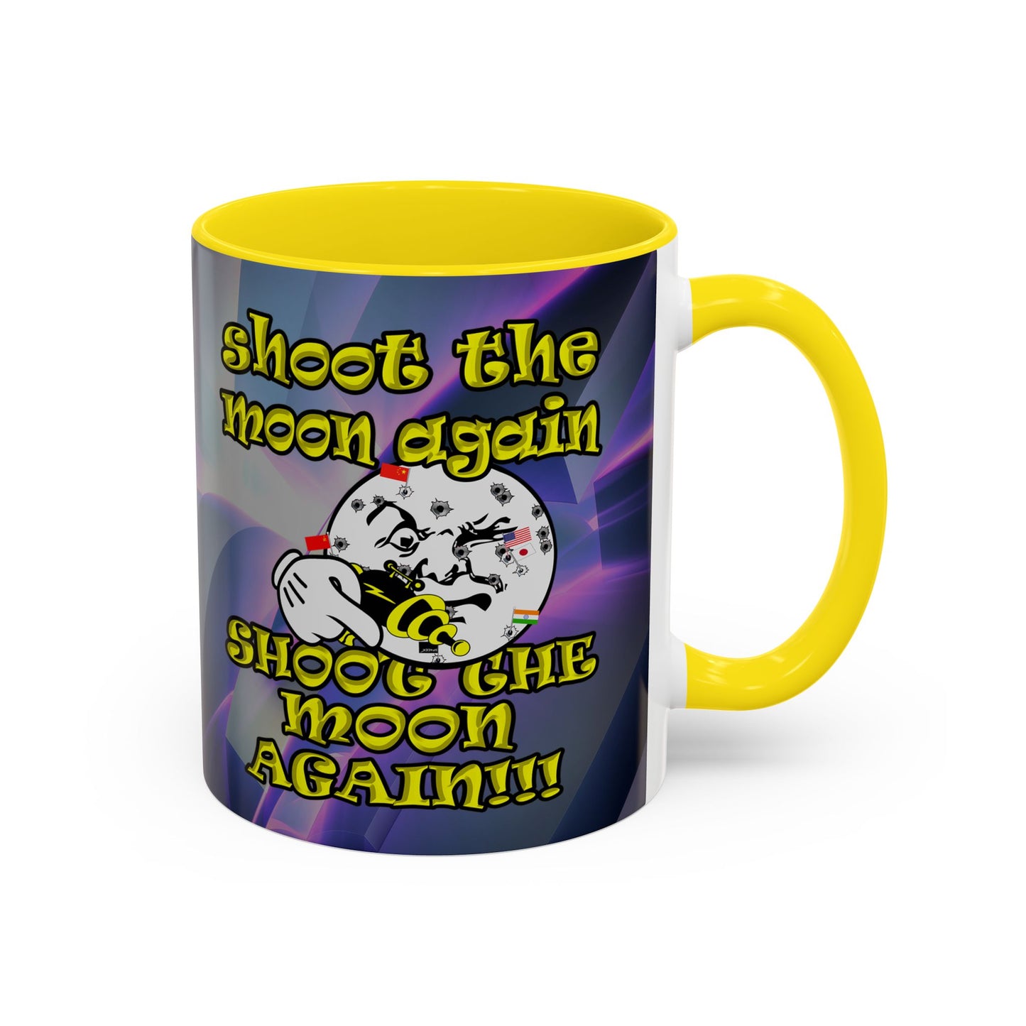 shoot the moon again - Accent Mug (grey-pink wave)