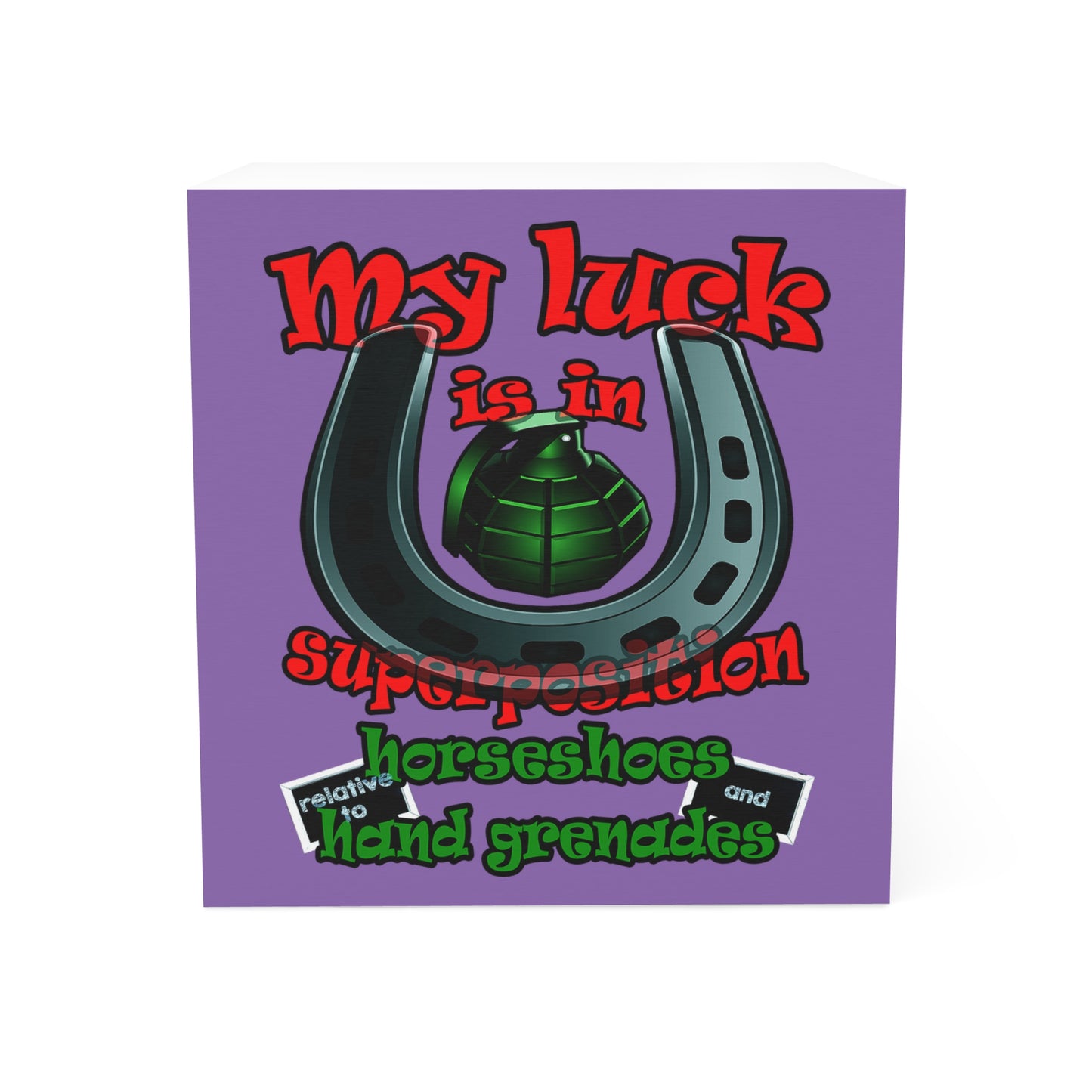 my luck - note cube (light purple)