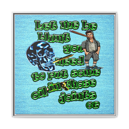 og - framed canvas art (faded blue)