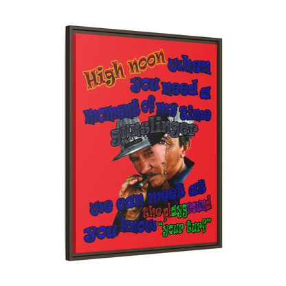 high noon - framed canvas art (red)