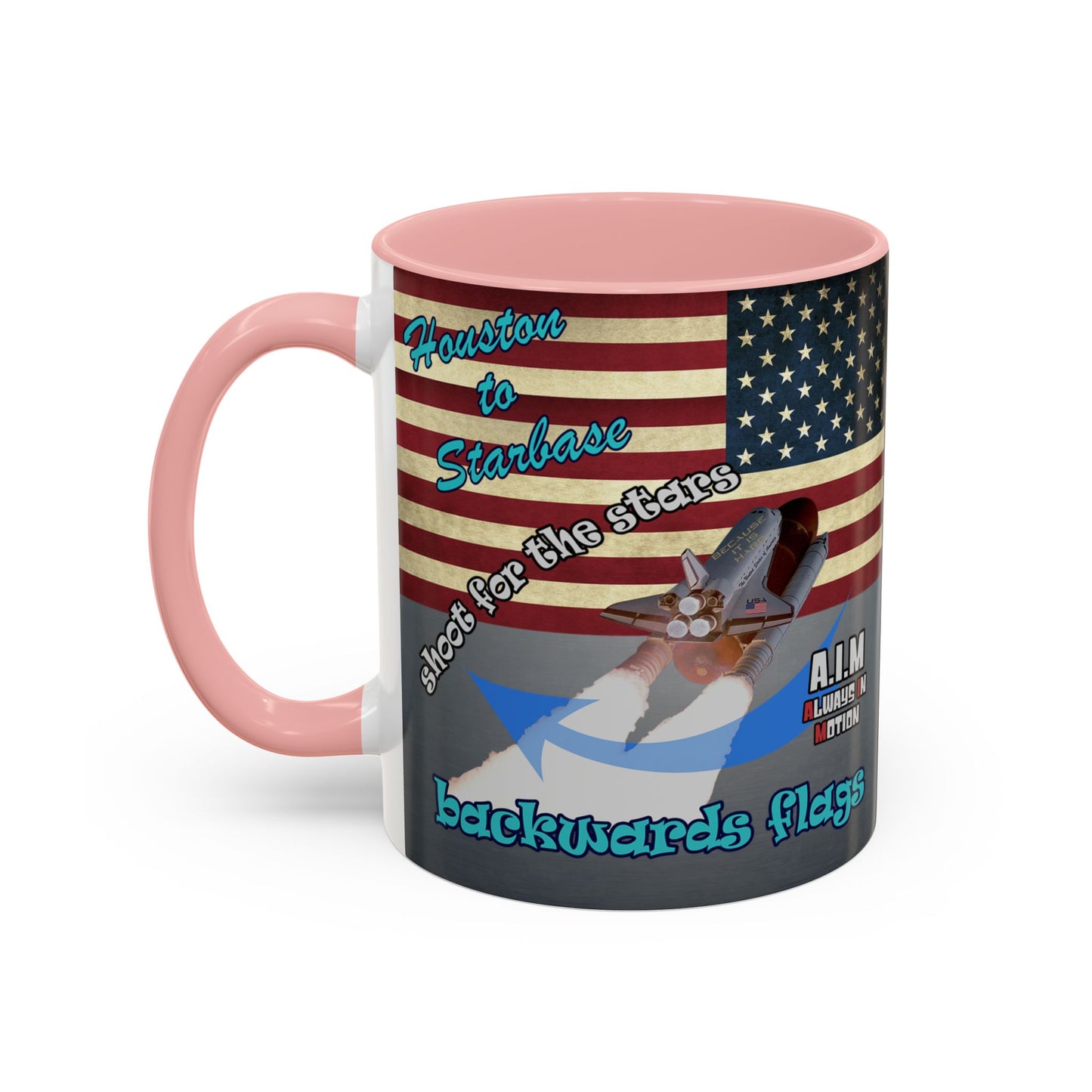 shoot for the stars - Accent Mug (grey-light grey)
