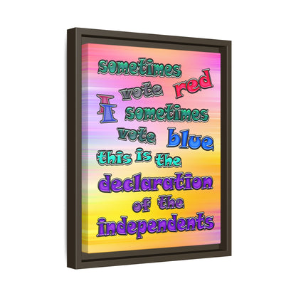 declaration of the independents - framed canvas art (color blur)