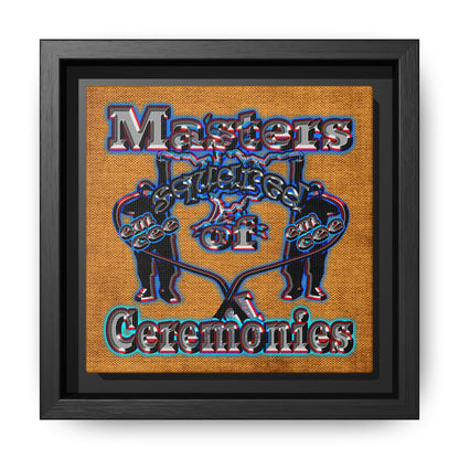 em cee squared - framed canvas art (brown papyrus)
