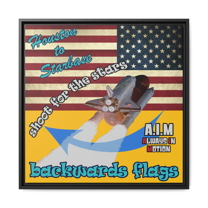 shoot for the stars - framed canvas art (yellow)