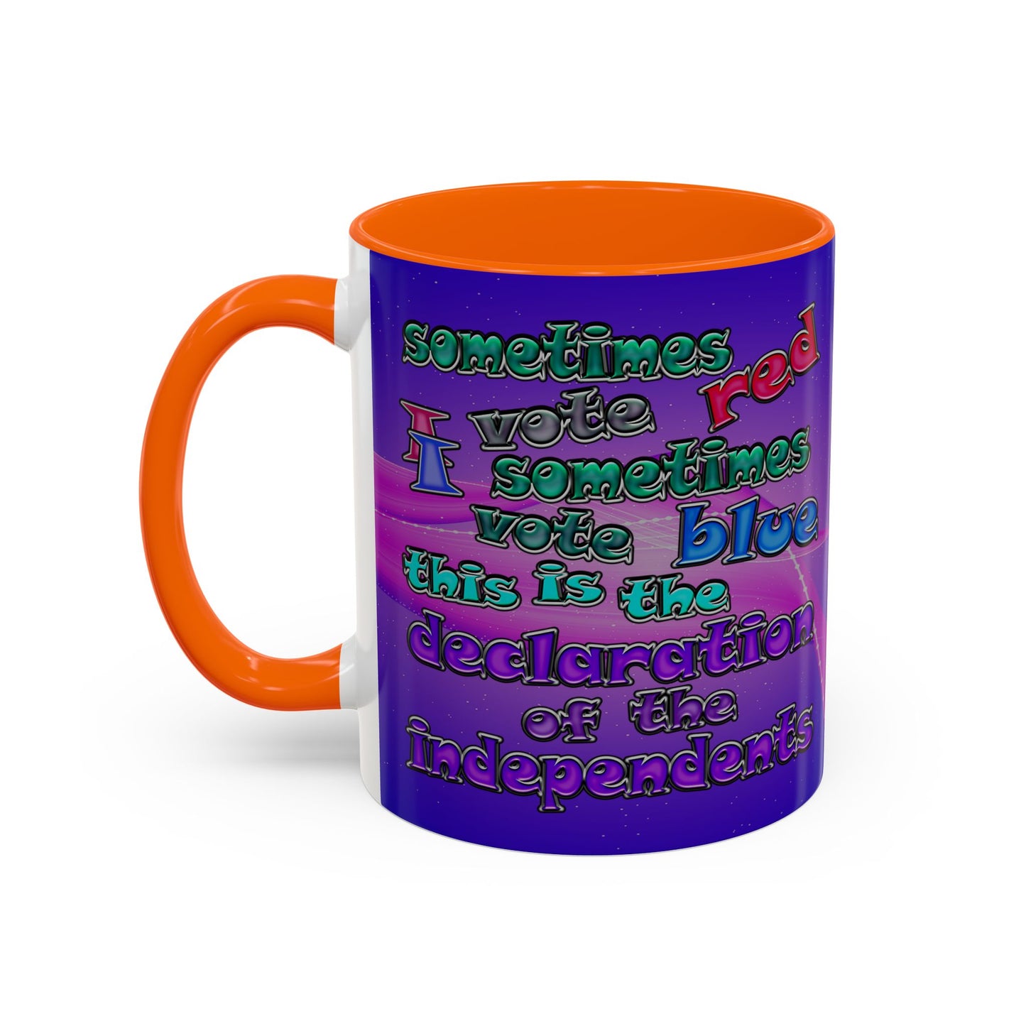 declaration of the independents - Accent Mug (purple-pink wave)