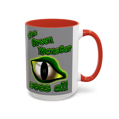 green monster - Accent Mug (grey)