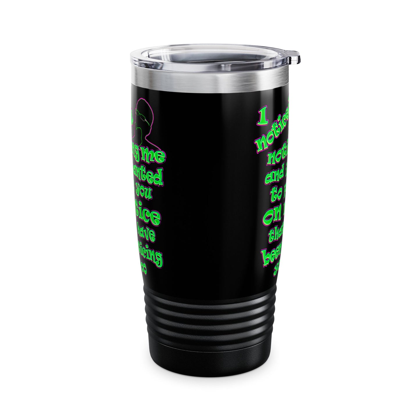 noticed you noticing - Ringneck Tumbler, 20oz (black)