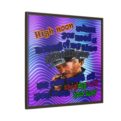 high noon - framed canvas art (purple wave)