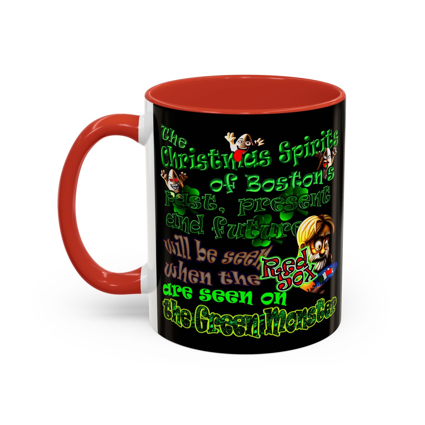 christmas spirits of boston - Accent Mug (black)