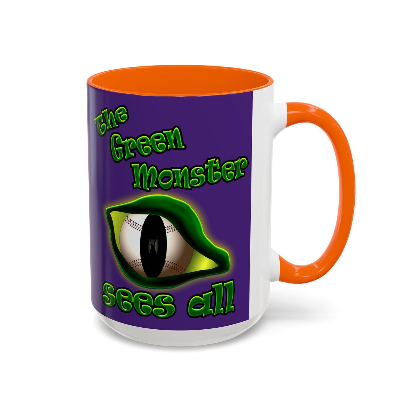 green monster - Accent Mug (purple)