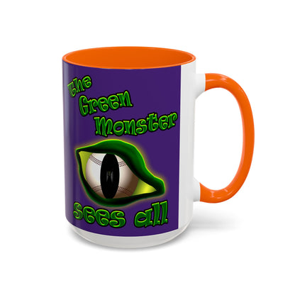 green monster - Accent Mug (purple)