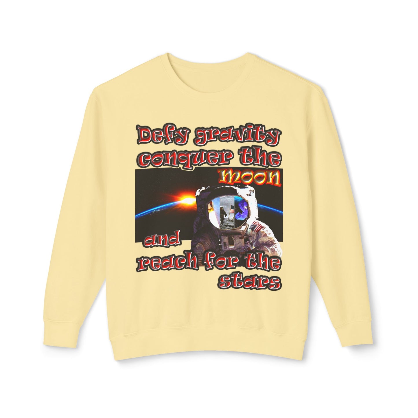defy conquer reach - Unisex Lightweight Crewneck Sweatshirt