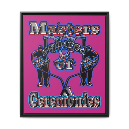 em cee squared - framed canvas art (pink)
