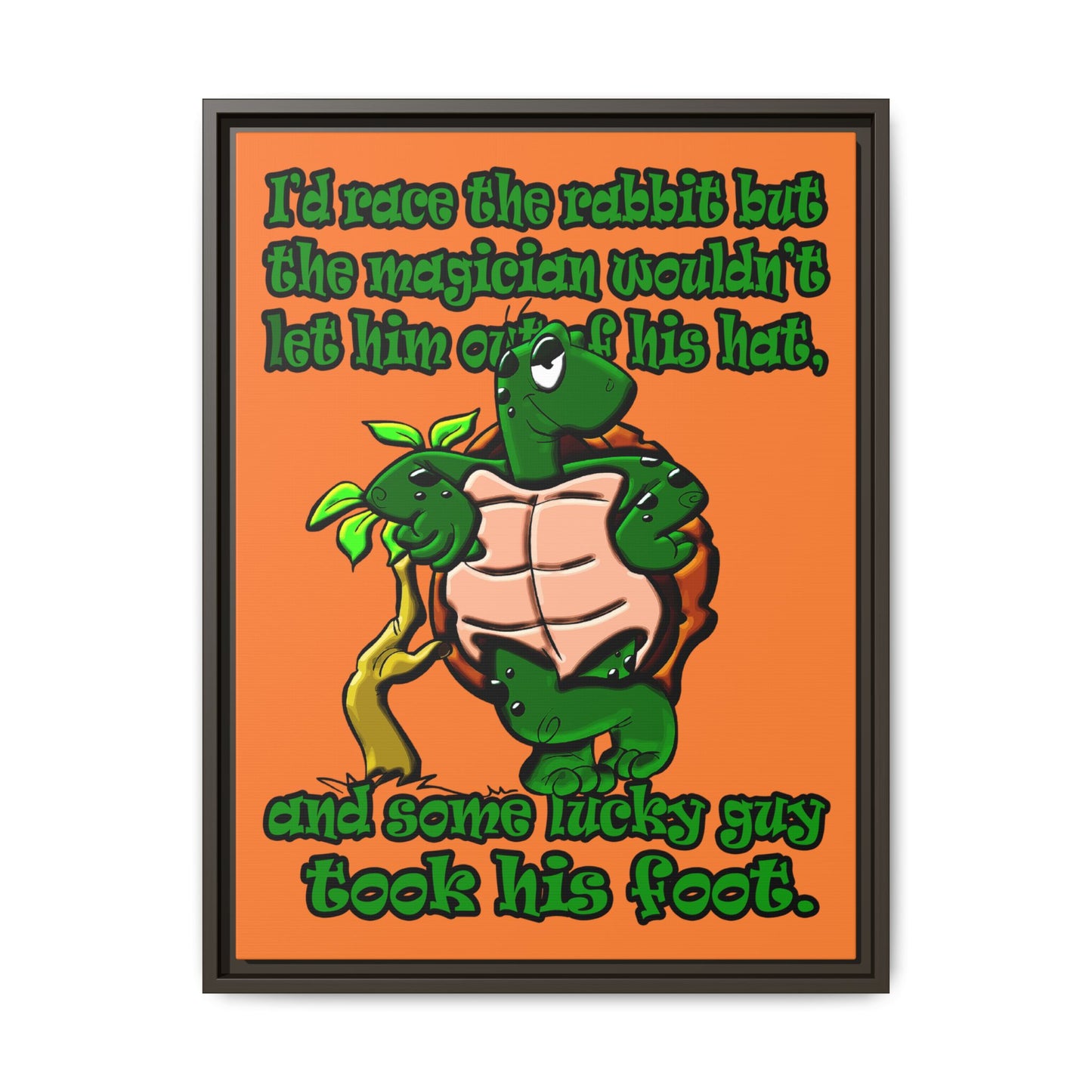 turtle race - framed canvas art (crusta)