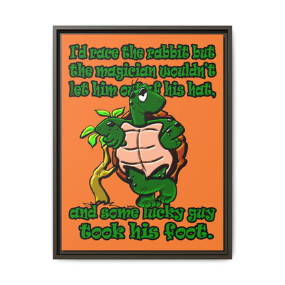 turtle race - framed canvas art (crusta)