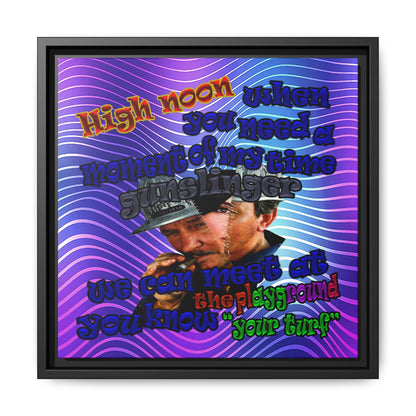high noon - framed canvas art (purple wave)