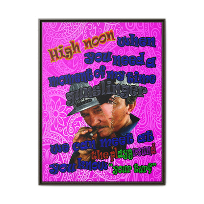 high noon - framed canvas art (pink swirl)