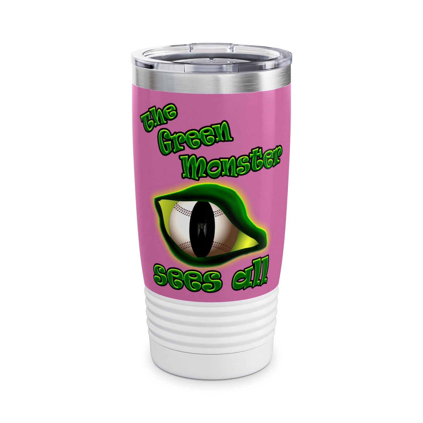 green monster - Ringneck Tumbler, 20oz (light pink)