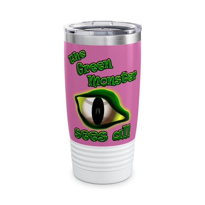 green monster - Ringneck Tumbler, 20oz (light pink)
