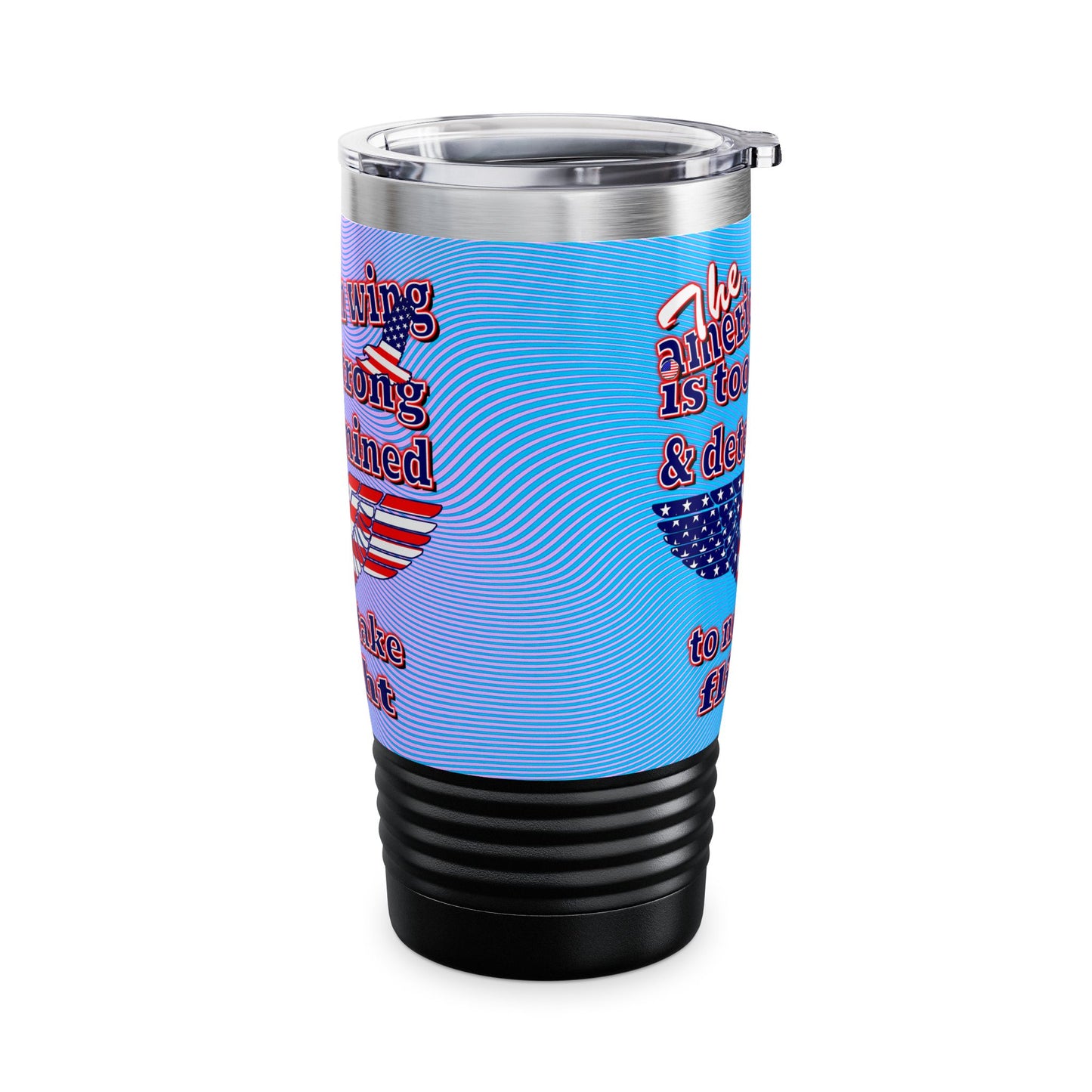 american wing - Ringneck Tumbler, 20oz (light blue-purple wave)