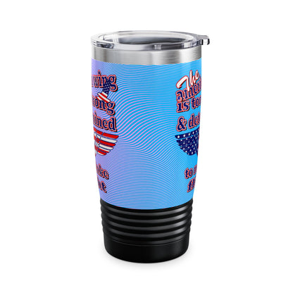 american wing - Ringneck Tumbler, 20oz (light blue-purple wave)