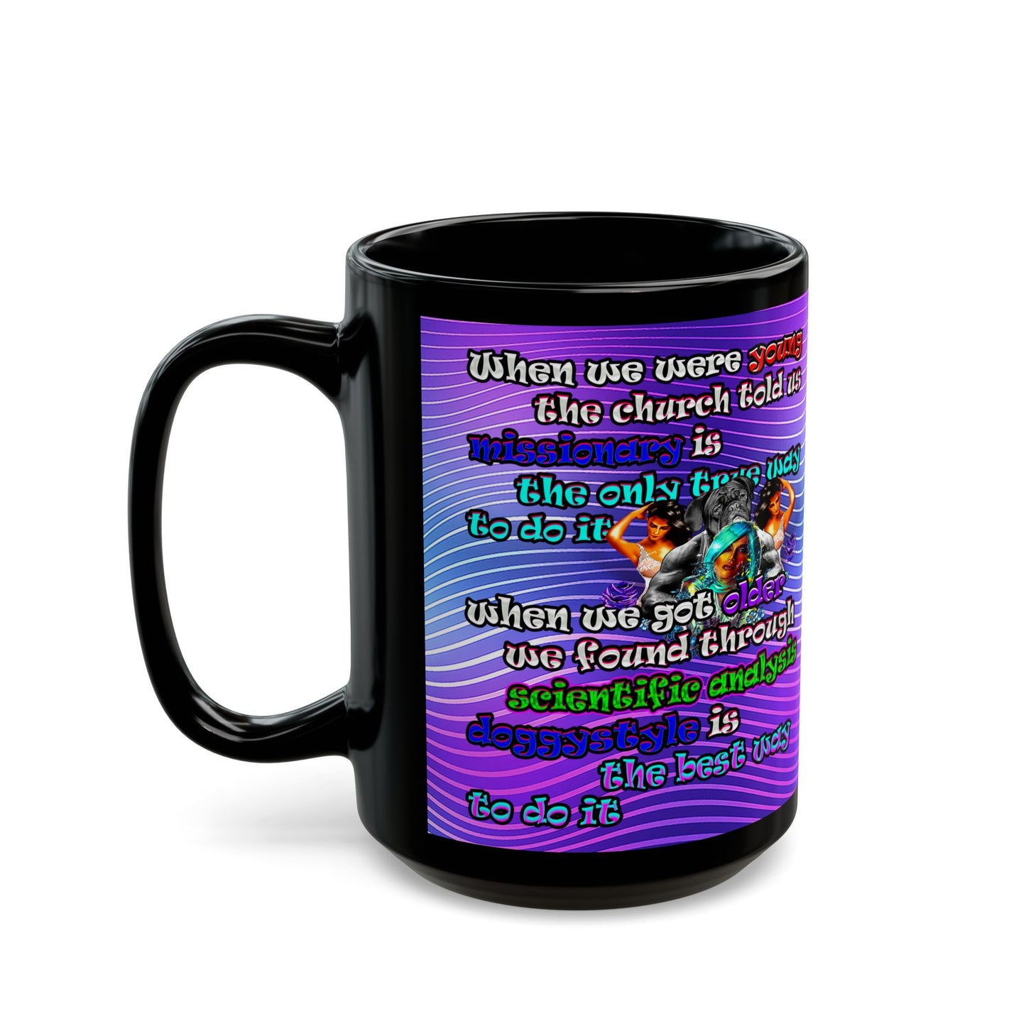 doggystyle - Black Mug (purple wave)