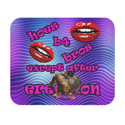 hoes b4 bros - Mouse Pad (Rectangle) (purple wave)