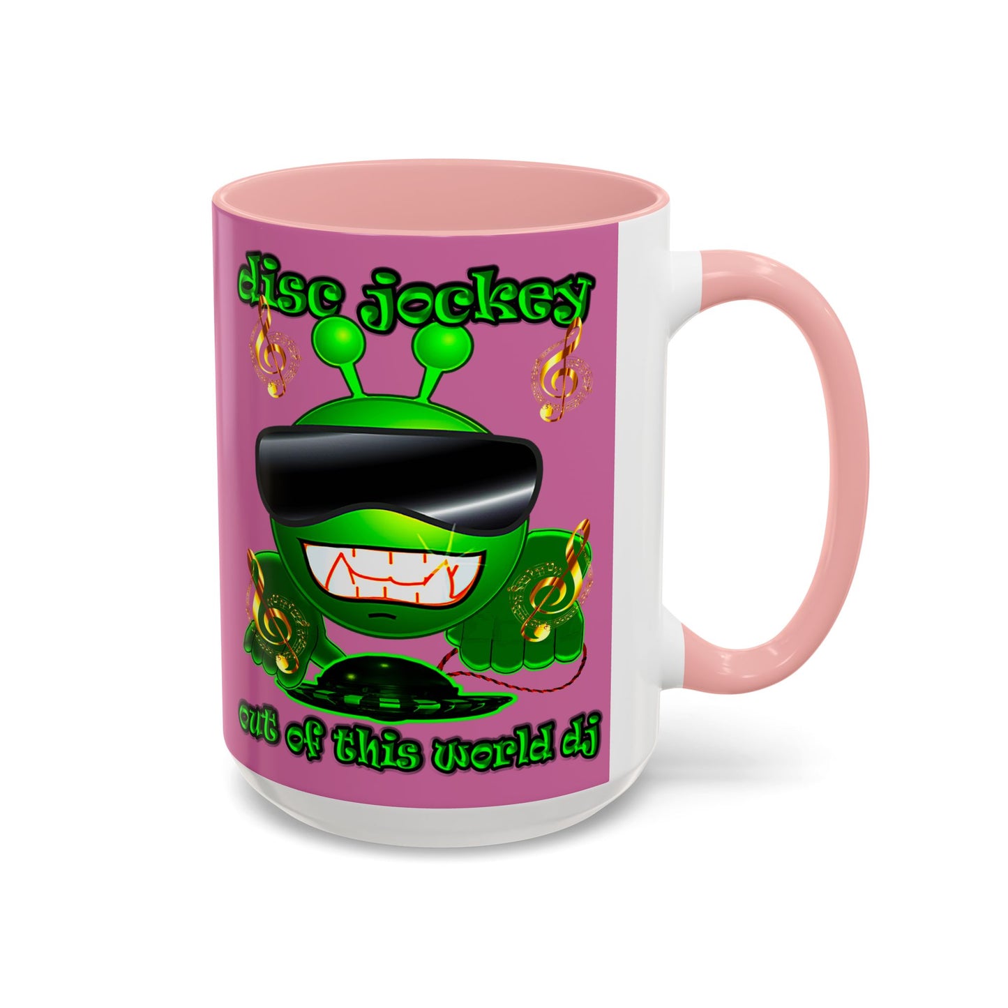 disc jockey - Accent Mug (light pink)
