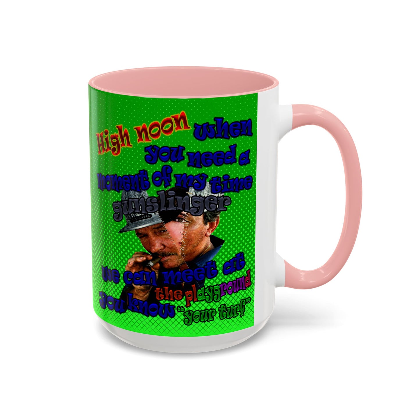 high noon - Accent Mug (logo green)
