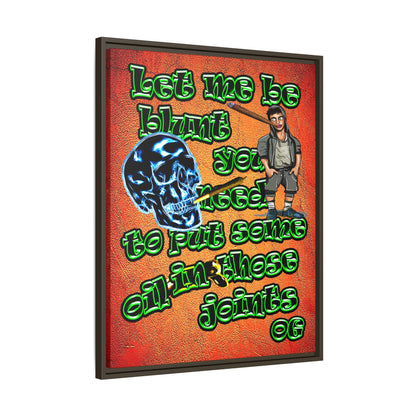 og - framed canvas art (burnt orange)
